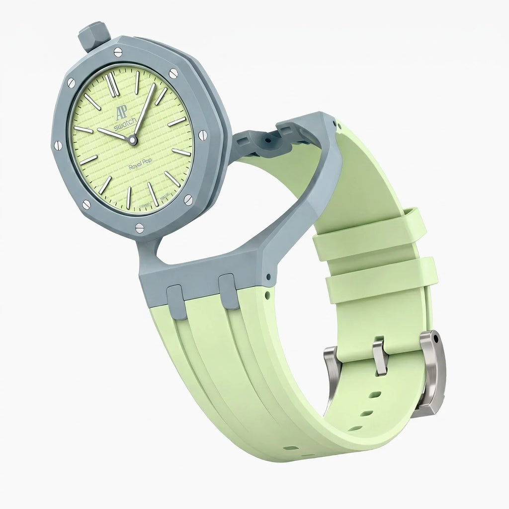 Blaue Atch Swatch x AP Royal Pop Rubber Case-Strap