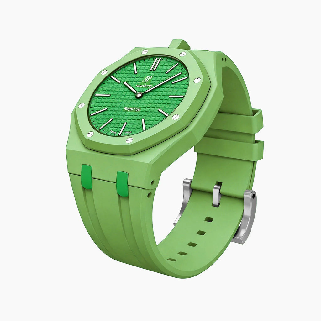 Green Eight Swatch x AP Royal Pop Rubber Case-Strap