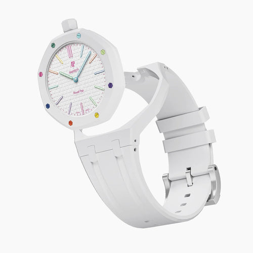 Huit Blanc Swatch x AP Royal Pop Rubber Case-Strap