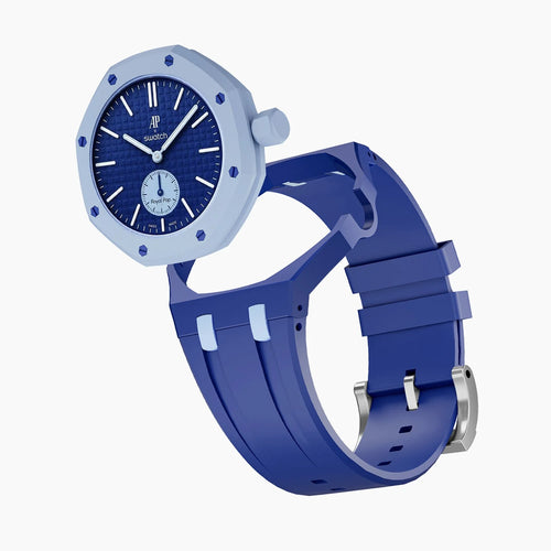 Lan ba Swatch x AP Royal Pop Rubber Case-Strap