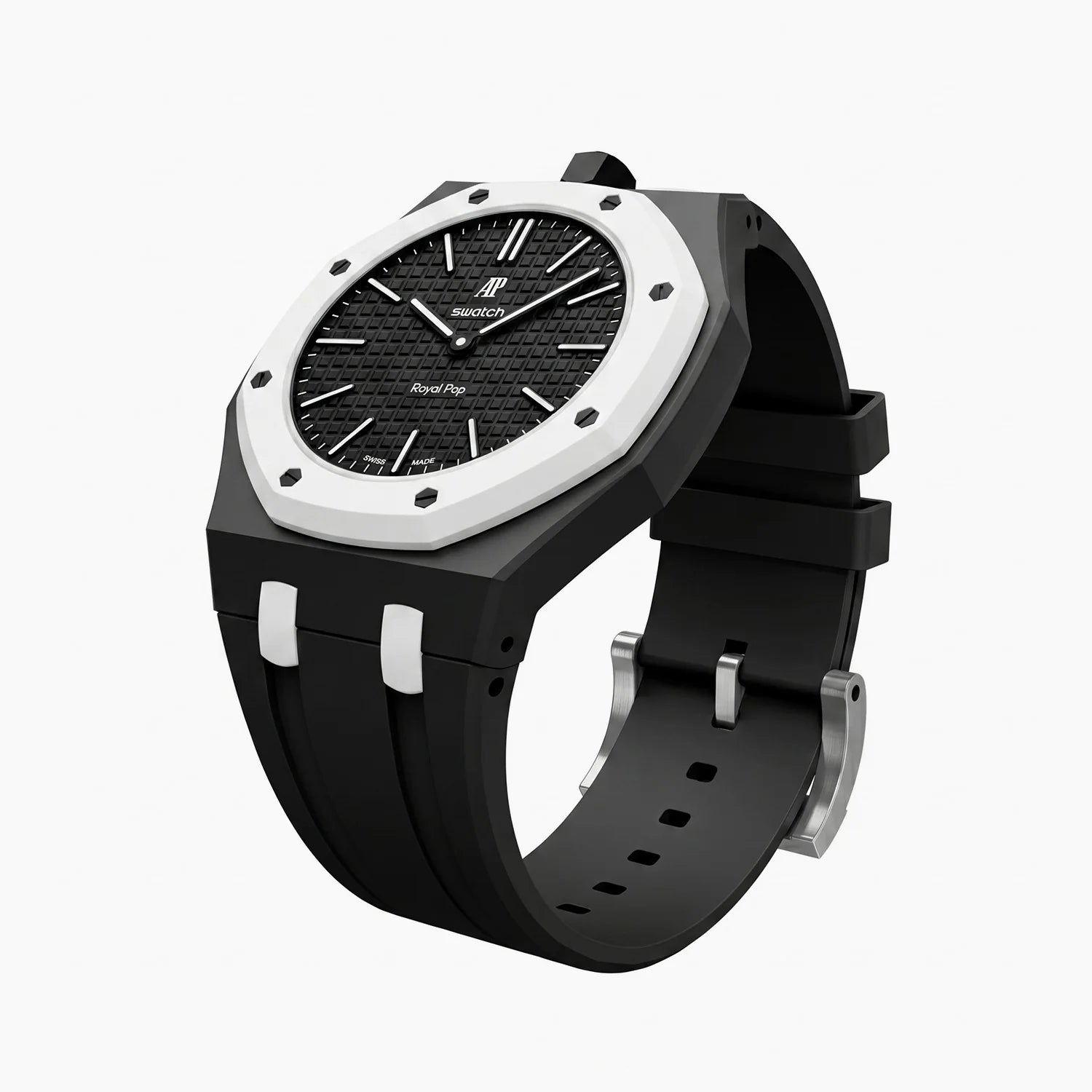 Ocho Negro Swatch x AP Royal Pop Rubber Case-Strap