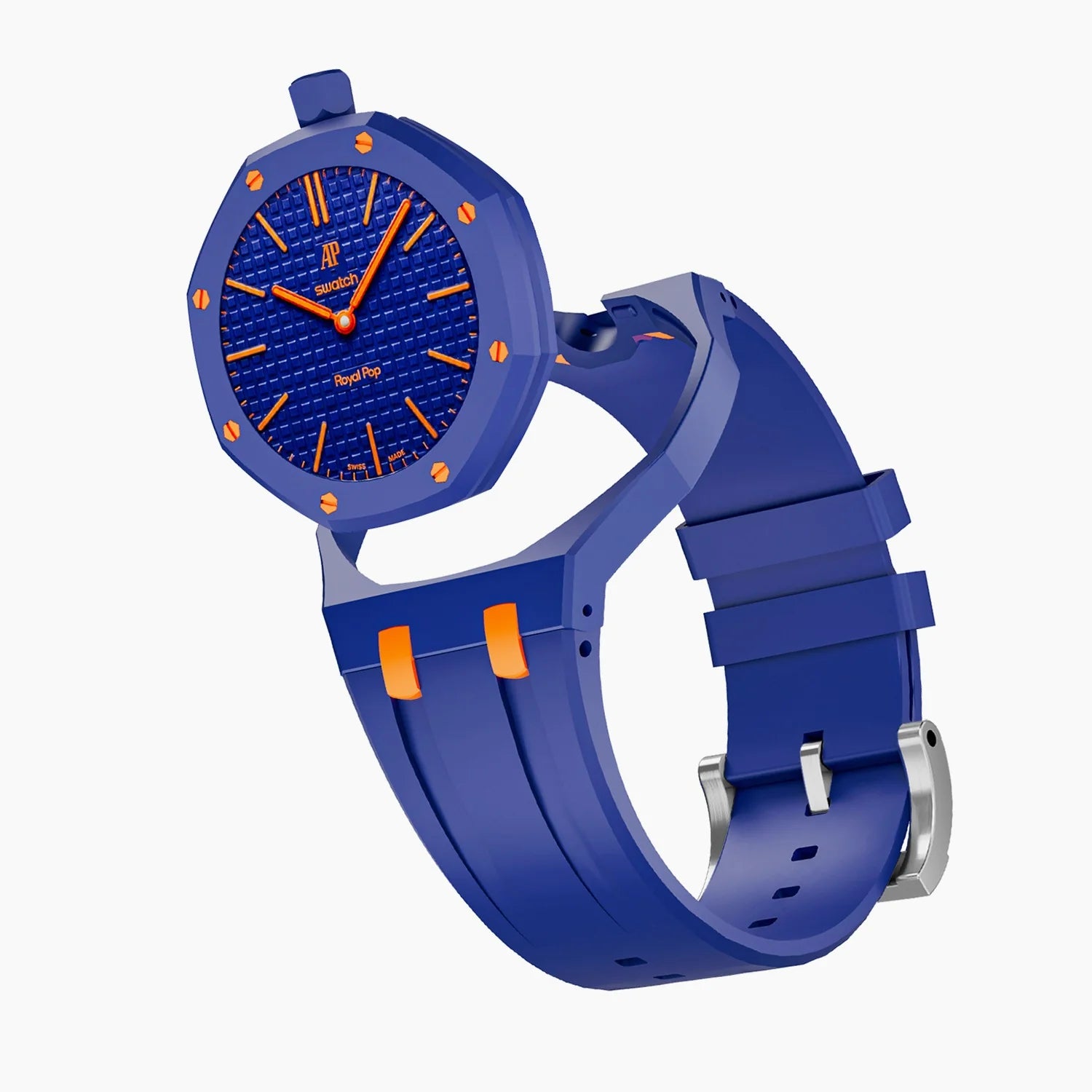 Orenji Hatchi Swatch x AP Royal Pop Rubber Case-Strap